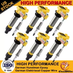 Carbole 6 Pack D515C Ignition Coil & Spark Plug For Chevrolet GMC Cadillac 41-109 UF569