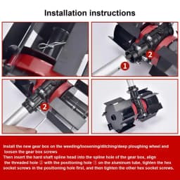Universal Precision Alloy Lawnmower Mower Accessory Straight Oblique Blade Loosening Trenching Weeding Deep Plowing Wheel