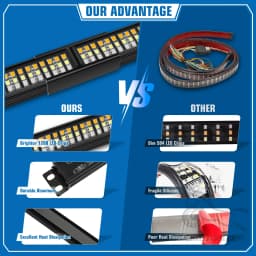 Universal 4 Row 60 Inch 864 LED Car LED Tail Light Strip Pickup Truck Rear Tailgate Light Bar Decorative Lamps