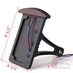 Universal Motorcycle License Plate LED Tail Light Horizontal Side Mount Bracket Holder For Harley Bobber Chopper Custom Touring