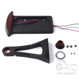 Universal Motorcycle License Plate LED Tail Light Horizontal Side Mount Bracket Holder For Harley Bobber Chopper Custom Touring