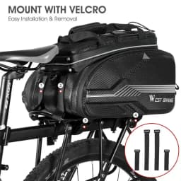 Bicycle Panniers Bikes Bags For Adult Bicycle Hard Shell Bicycle Saddle Bag EBike Accessories Luggage Trunk Panniers Reflective