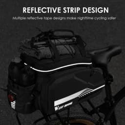 Bicycle Panniers Bikes Bags For Adult Bicycle Hard Shell Bicycle Saddle Bag EBike Accessories Luggage Trunk Panniers Reflective