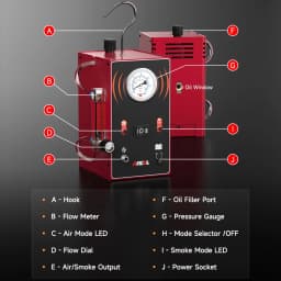 2026 ANCEL S300 Car Smoke Leak Test Turbo 12V with Air Pump EVAP Leakage Locator Oil Smoke Pipe Generator for Car Motorcycle