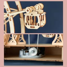 Robotime Rolife 3D Puzzle Ferris Wheel Music Box Box Model Kit with Music for Children and Adults Crafts Adults Women 3D Puzzle