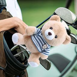 Bear Golf Club Head Cover Fun Golf Head Covers Cartoon Animal Golf Rod Head Cover Funny Plush Protection For Professional Golfer