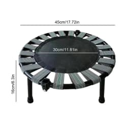 Mini Trampoline With 165 Lbs Max Load Foldable Silent Stable Jumping Bed For Kids And Adults Indoor Playing And Fitness
