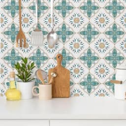 Tile Stickers Set Retro Multifunctional Tile Decals 10PCS Decorative Ceramic Tiles Stickers Colorful Artistic Tile Decals For