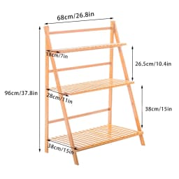 3 Tier Bamboo Flower Plant Pot Shelf Stand Display Ladder Garden Rack Holder Storage Indoor Outdoor