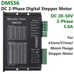 Nema23 Stepper Motor DM556 Driver Kit 3A Motor 1.2Nm 2Nm 3Nm CNC 57 Stepper Motor 56mm/76mm/112mm for CNC Router 3D Printer