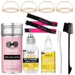 Goiple Hair Wax Stick for Slick Flyaways Control Frizz Lace Front Adhesive Glue for Wigs Bond with Tools