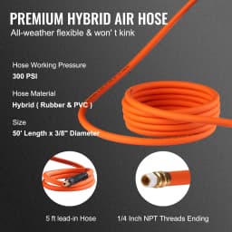 SucceBuy Retractable Air Hose Reel 50FT Hybrid Air Compressor Hose Reel Wall Mount Heavy Duty Double Arm Stainless Steel Reel