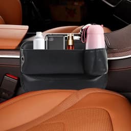 Seat Crevice Organizer Storage Box Crevice Filler Seat Crevice Car Console Organizer Leather Storage Organizer Cup Holder Car