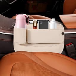Seat Crevice Organizer Storage Box Crevice Filler Seat Crevice Car Console Organizer Leather Storage Organizer Cup Holder Car