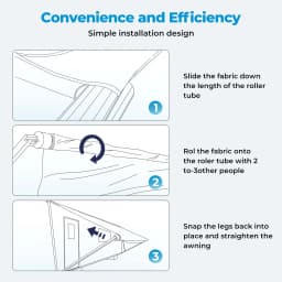 RV Awning Fabric Replacement Heavy-Duty Weatherproof Vinyl Camper Awning Replacement Universal Outdoor Canopy for RV