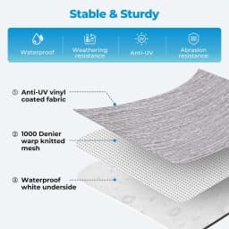 RV Awning Fabric Replacement Heavy-Duty Weatherproof Vinyl Camper Awning Replacement Universal Outdoor Canopy for RV