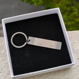 GoldButterly Customized Eyes Photo Couple Key Chain Laser Engraved Eyes Photo Key Chain Stainless Steel Jewelry Gifts for Lover