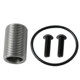 Oil Filter Adapter 23775; Oil Bypass Eliminator 13/16-16 for SBC, BBC