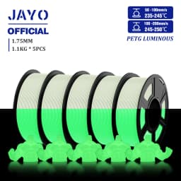 JAYO PETG/PLA 3D Filament 1.75mm 5.5KG Glow in the Dark PLA 3D Printer Filament Neatly Wound Luminous PETG 3D Printing MaterialS