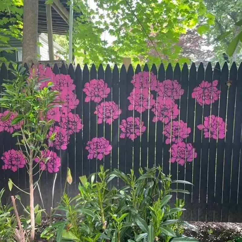 Large Stencils For Garden Fence 6PCS Reusable Flower Templates Painting Stencils For Wall Drawing Templates Art Crafts For Fence