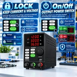 KUAIQU DC Lab Power Supply, High Precision 5V 12V 18V 24V 30V 48V 60V 72V 120V Adjustable Voltage Regulator, Bench Power Source
