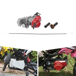 49CC 2 Stroke Engine Motor Air Cooling Pull Start with Carburetor Air Filter Gear Box for Mini Pocket Quad Dirt Bike ATV Scooter