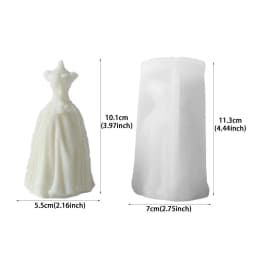 Silicone Soapbar Mold Wedding Dress Making Candle Silicone Mold Resin Clay Baking Pastry Tools For Ice Cubes Clay Making