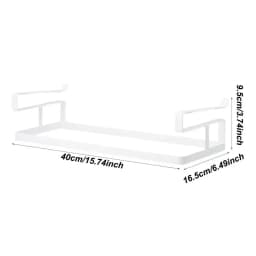 No-Punch Under Shelf Storage Basket Removable Under Cabinet Hunging Shelf Metal Wire Miscellaneous Hunging Rack for Kitchen