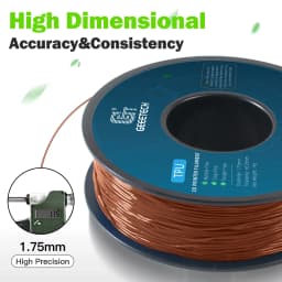 GEEETECH 10Kg TPU 3D Printer Filament Material 1kg 2.2LBS/Spool 1.75mm Plastic Vacuum Packaging Non-Toxic Shore Hardness 95A