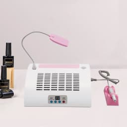 5 In 1 Nail Dust Collector with Nail Drill Hand Rest and LED Desk Lamp for Nail Salon and Home Use
