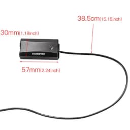 Automatic Volt Meter Multipurpose LED Display Voltmeter 12V Battery Meter Weather-Resistant Digital Voltmeter Gauge Voltage