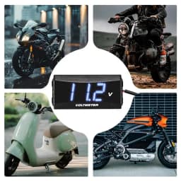 Automatic Volt Meter Multipurpose LED Display Voltmeter 12V Battery Meter Weather-Resistant Digital Voltmeter Gauge Voltage