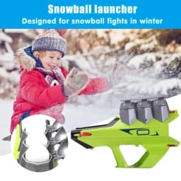Launcher Snow Toys For Kids Outdoor Maker BlasterThrower With Handle 3 Round Snow Balls Outdoor Interaction Game For Winte