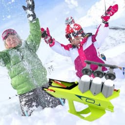 Launcher Snow Toys For Kids Outdoor Maker BlasterThrower With Handle 3 Round Snow Balls Outdoor Interaction Game For Winte