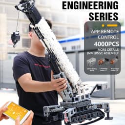 Mould KING 17002 Technical Car Toys The muc-10123 RC Motorized Crane Liebher LTR 11200 Truck Model Building Blocks Kids kicks