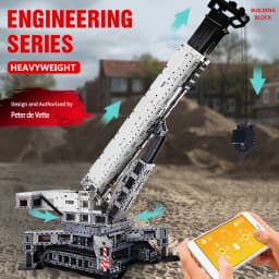 Mould KING 17002 Technical Car Toys The muc-10123 RC Motorized Crane Liebher LTR 11200 Truck Model Building Blocks Kids kicks