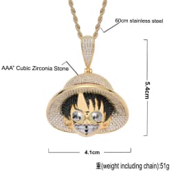 JINAO European and American Style High Quality Ice Cravejado AAA+ Cubic Zircon Necklace&Pendant Jewelry For Gift