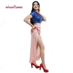 HAIKYUU Women's Cosplay Costume Top and Floral Pattern Wrap Skirt Cosplay Costume Outfit +Tassel Outfits