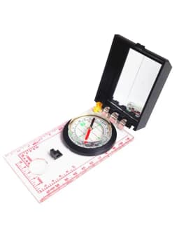 Portable Magnifying Compass Navigation Map Reading Compass with lanyard mirror and ruler for Camping Hiking and Traveling