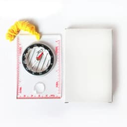 Portable Magnifying Compass Navigation Map Reading Compass with lanyard mirror and ruler for Camping Hiking and Traveling