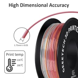 Geeetech 3d Printer Filament PLA PETG Plastic 1kg 1.75mm,Tangle-Free, 3d Printing Wire Materials, Black, White, Vacuum Packaging
