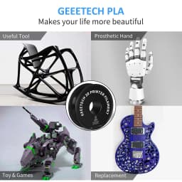 Geeetech 3d Printer Filament PLA PETG Plastic 1kg 1.75mm,Tangle-Free, 3d Printing Wire Materials, Black, White, Vacuum Packaging