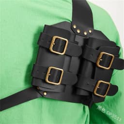 Medieval Retro Sword Shoulder Back Sheath Frog Holder for Adult Men Warrior Costume Rapier Leather Buckle Holster