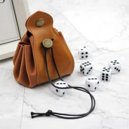 PU Velvet Dice Storage Bag Colored Dice Purse Foldable Storage Box Dice Tray PU Leather Folding Hexagon Key Coin Storage Case