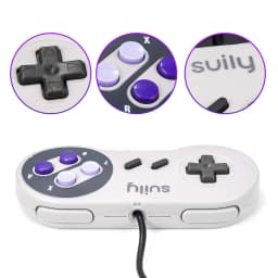USB Classic Game Controller Joypad Wired Joystick Gamepad for SNES Retro Gaming for Windows 7/8/10 PC MAC Linux Raspberry Pi 3