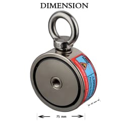 250KG*2 Two Side Salvage Fishing Magnet Set Hook Permanent NdFeB Magnet Outdoor River Fishing Salvage Magnets