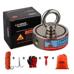 250KG*2 Two Side Salvage Fishing Magnet Set Hook Permanent NdFeB Magnet Outdoor River Fishing Salvage Magnets