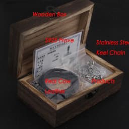 Real 925 Sterling Silver Odin Photo frame with chain and Viking wooden box as gift