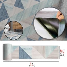 Waterproof PVC Wall Stickers Self Adhesive Wallpaper Kitchen Wardrobe Cabinet Furniture Door Floor Renovation Home Floor Decor