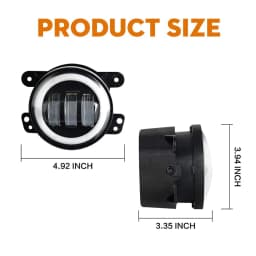 2PCS 4" Led Fog Lights Led Fog Lamps Bulb Projector light Driving Offroad Lamp for 2010-2012 Dodge Journey Jeep Wrangler JK